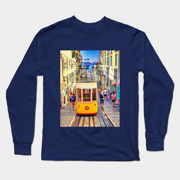 Lisbon Tram ("Eléctrico" in Lisboa) Long Sleeve T-Shirt by Lisbon Travel Shop